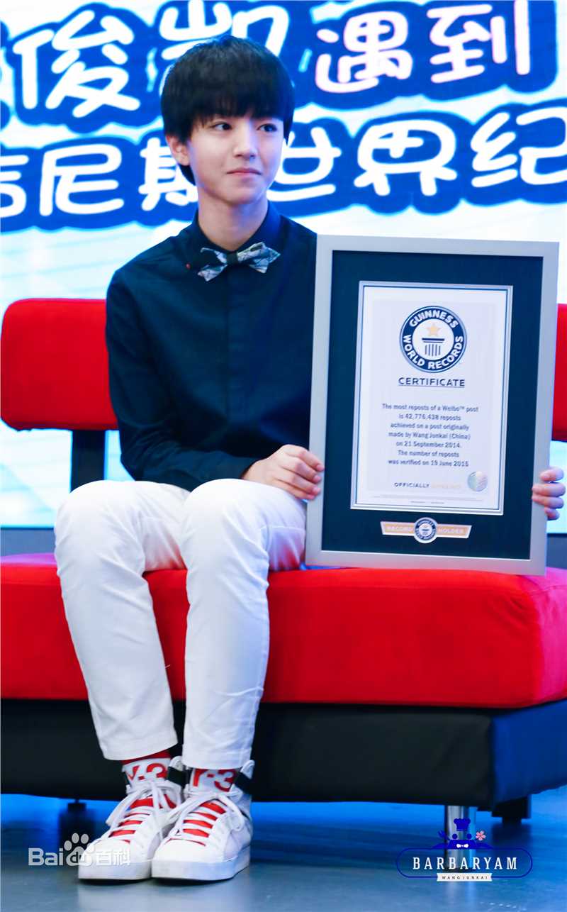 王俊凯(Karry)吉尼斯世界纪录素颜照相册