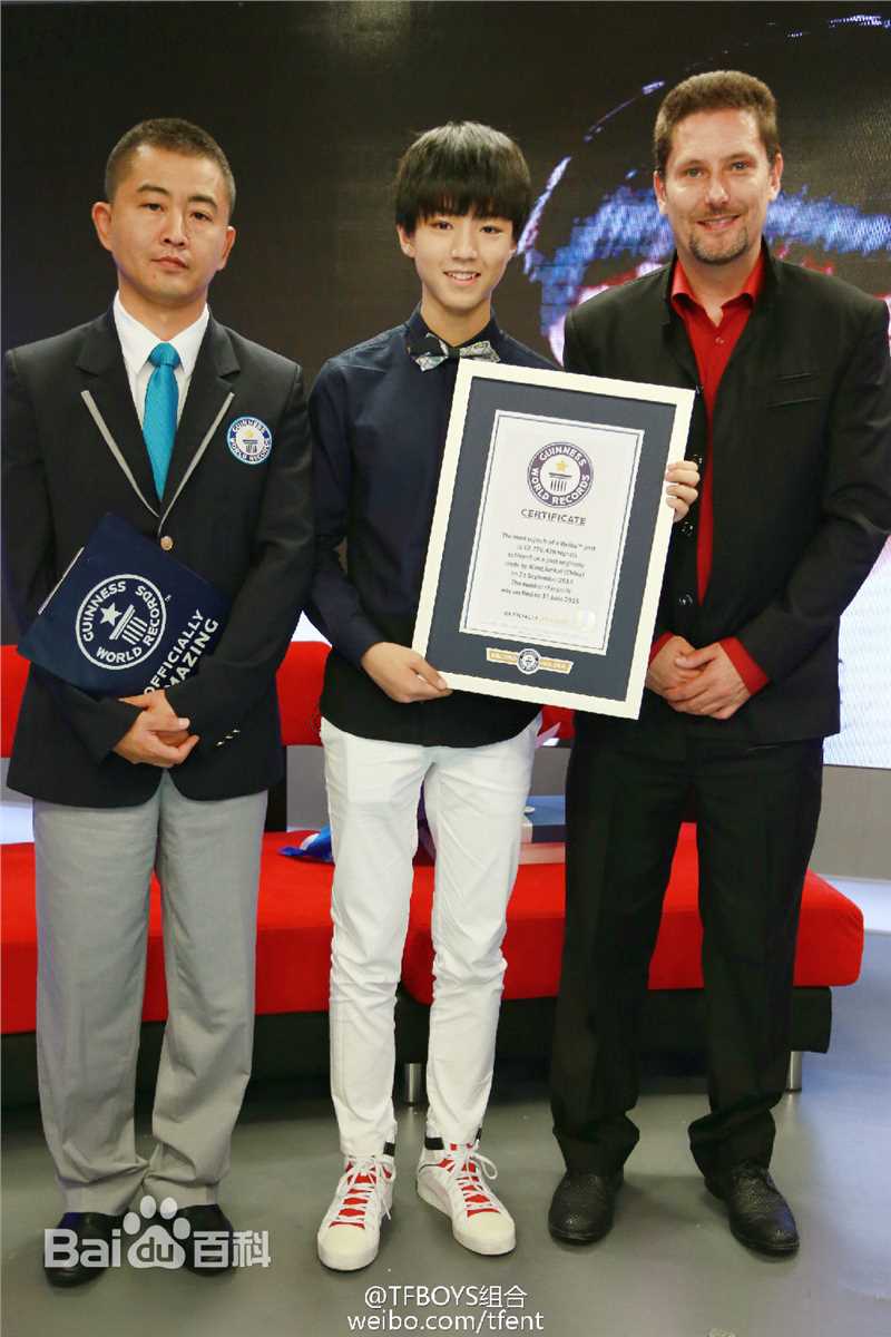 王俊凯(Karry)吉尼斯世界纪录素颜照相册