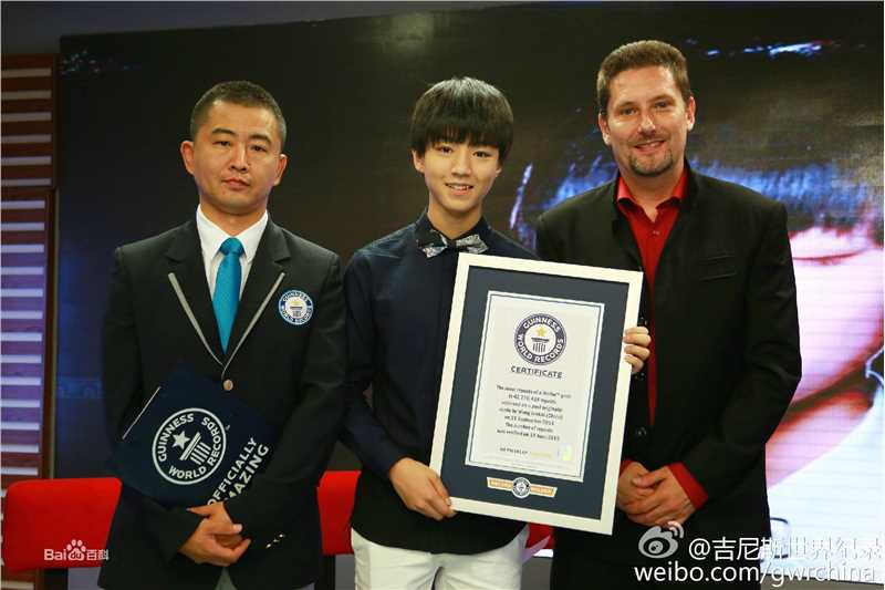 王俊凯(Karry)吉尼斯世界纪录素颜照相册