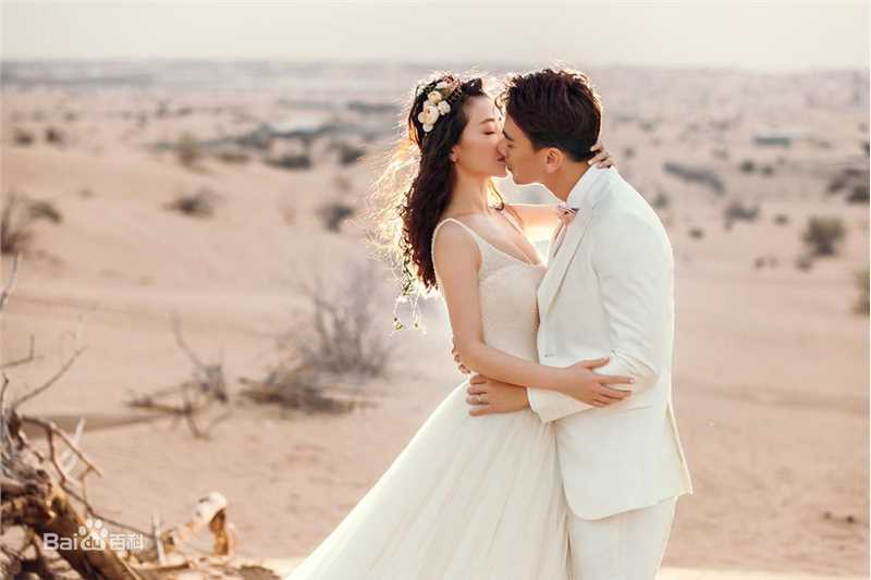 陈紫函(Emily)婚纱照前后照片