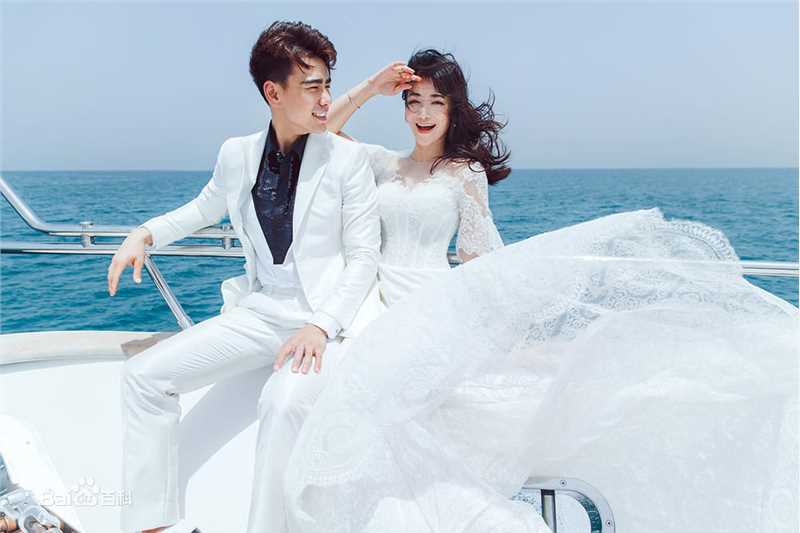 陈紫函(Emily)婚纱照前后照片