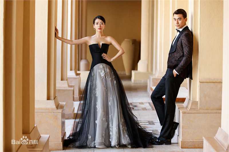 陈紫函(Emily)婚纱照前后照片