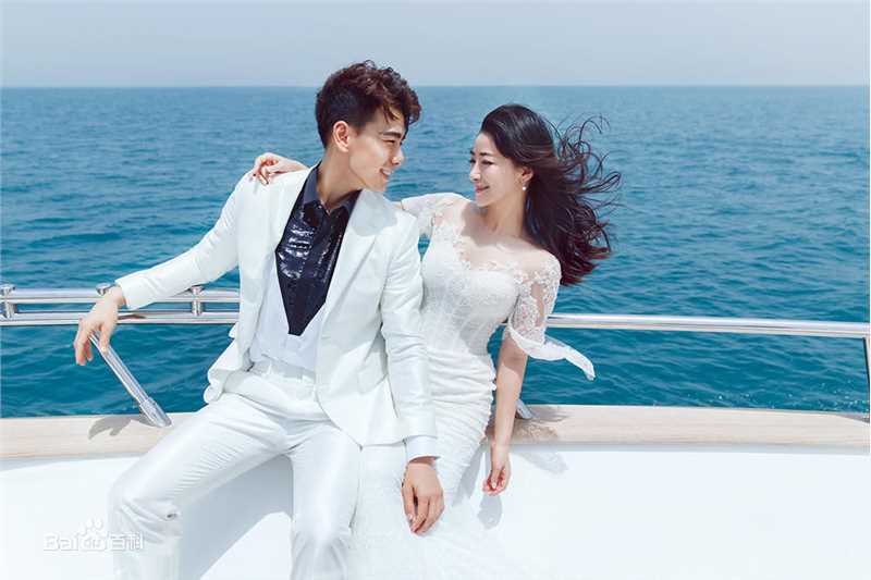 陈紫函(Emily)婚纱照前后照片