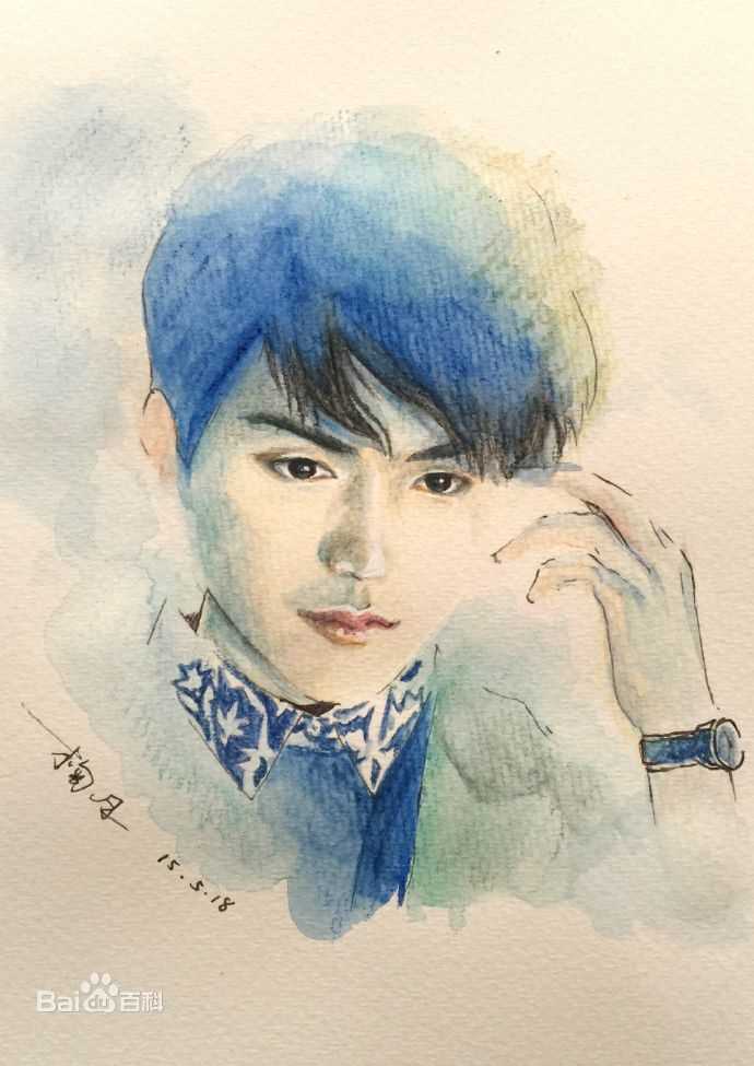 马天宇(Ray Ma)纸绘前后照片