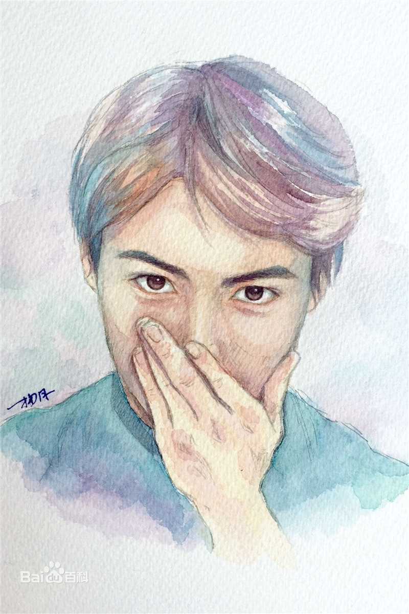 马天宇(Ray Ma)纸绘前后照片