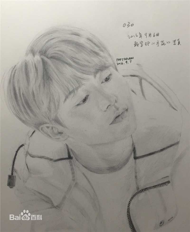 马天宇(Ray Ma)纸绘前后照片