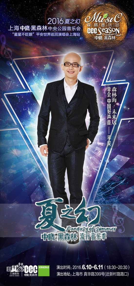 平安(Anson)2016上海演唱会素颜照壁纸