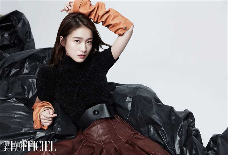 张雪迎(Sophie)时装L'OFFICIEL前后照片