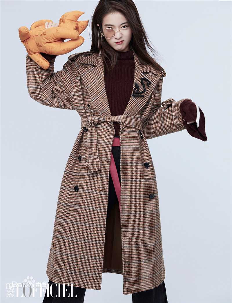 张雪迎(Sophie)时装L'OFFICIEL前后照片