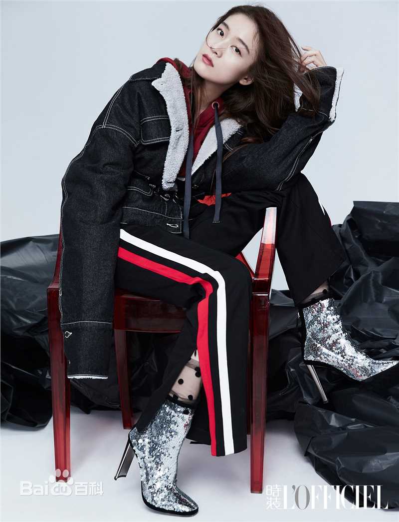 张雪迎(Sophie)时装L'OFFICIEL前后照片