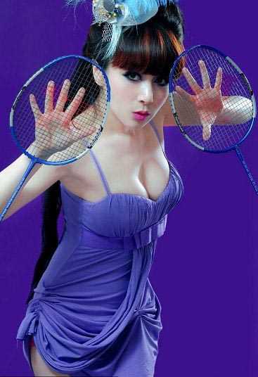 特别专辑美女歌手化身羽球宝贝,酥胸大长腿性感抢镜图片