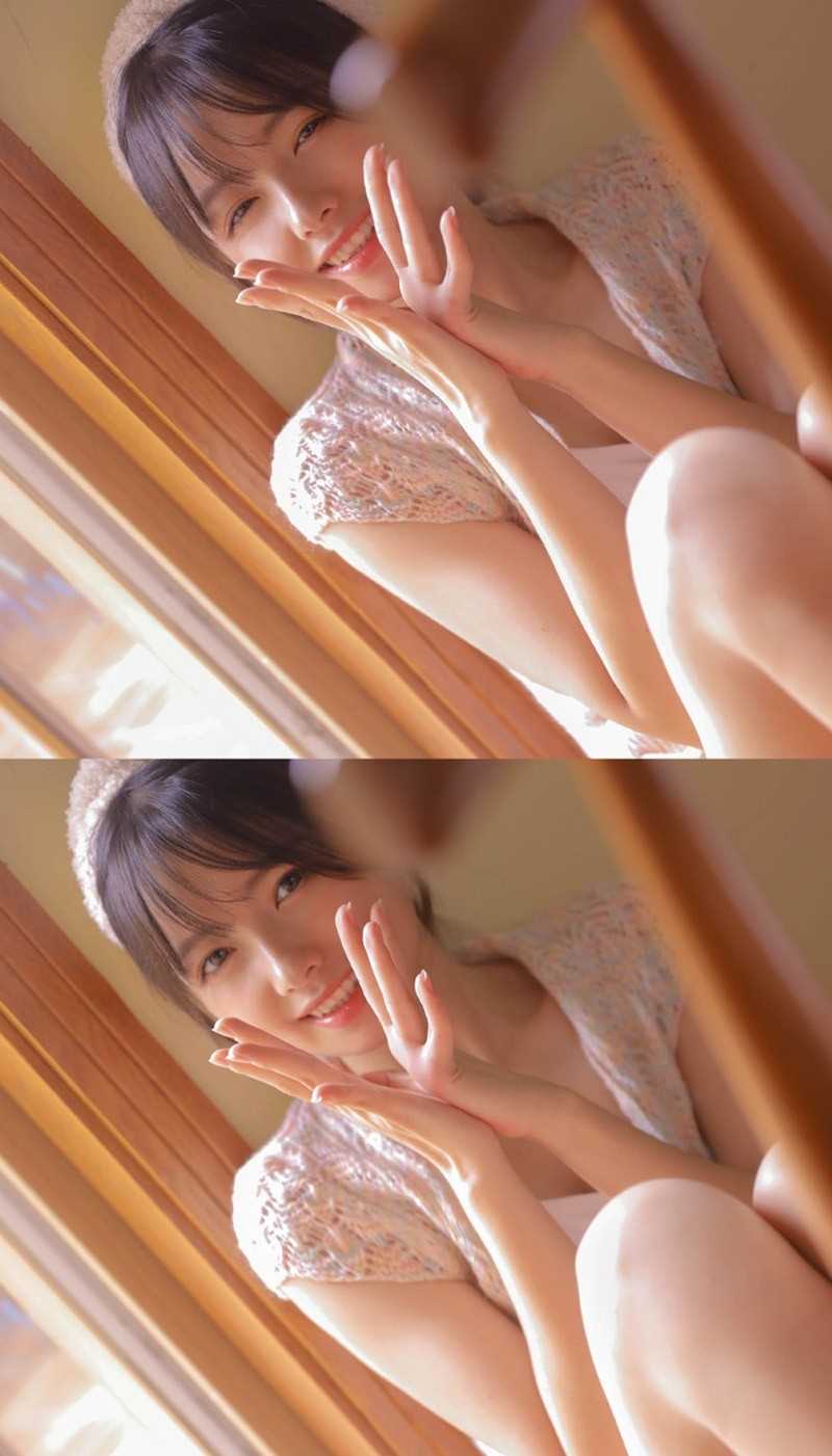 粉嫩白皙美女面容出水清纯丰满大腿热裤养眼福利写真
