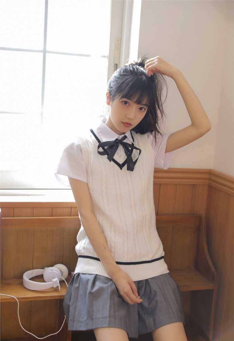 高清单马尾日系清纯温婉甜美少女阳光笑容惑图册
