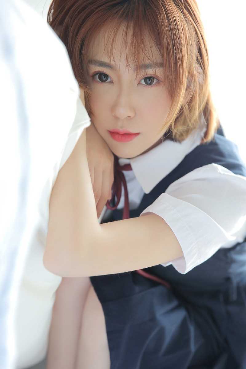 优质短发校园清纯美少女jk制服养眼吸晴图片图片