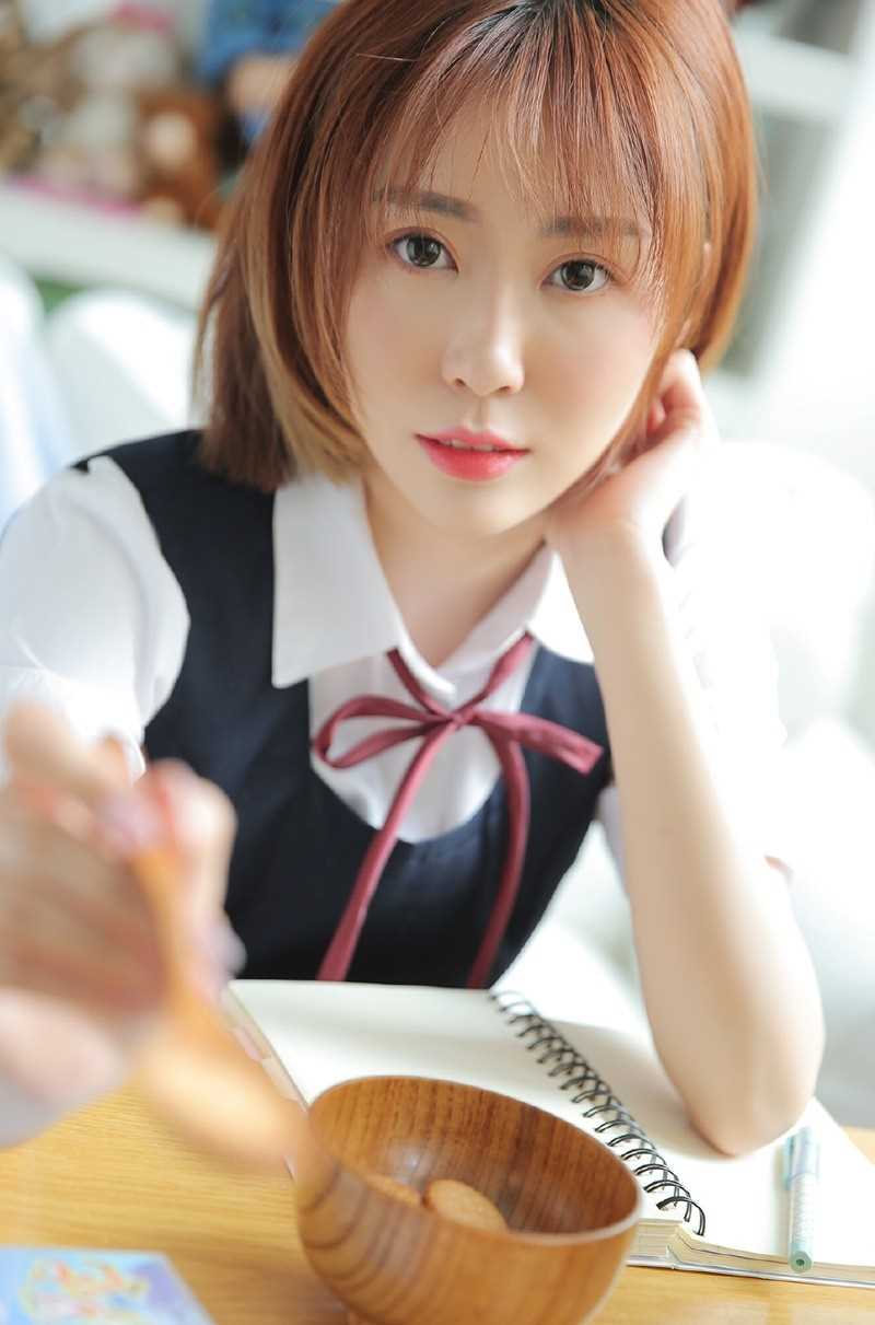 优质短发校园清纯美少女jk制服养眼吸晴图片图片