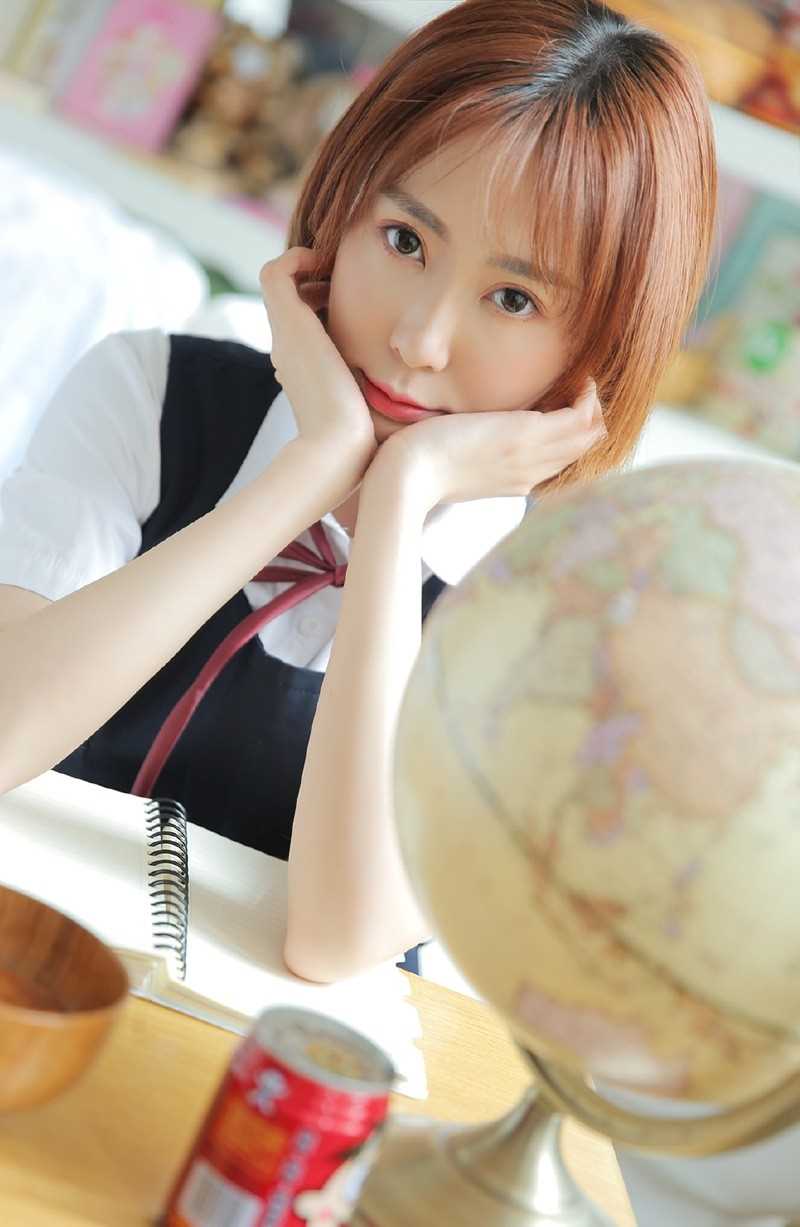优质短发校园清纯美少女jk制服养眼吸晴图片图片