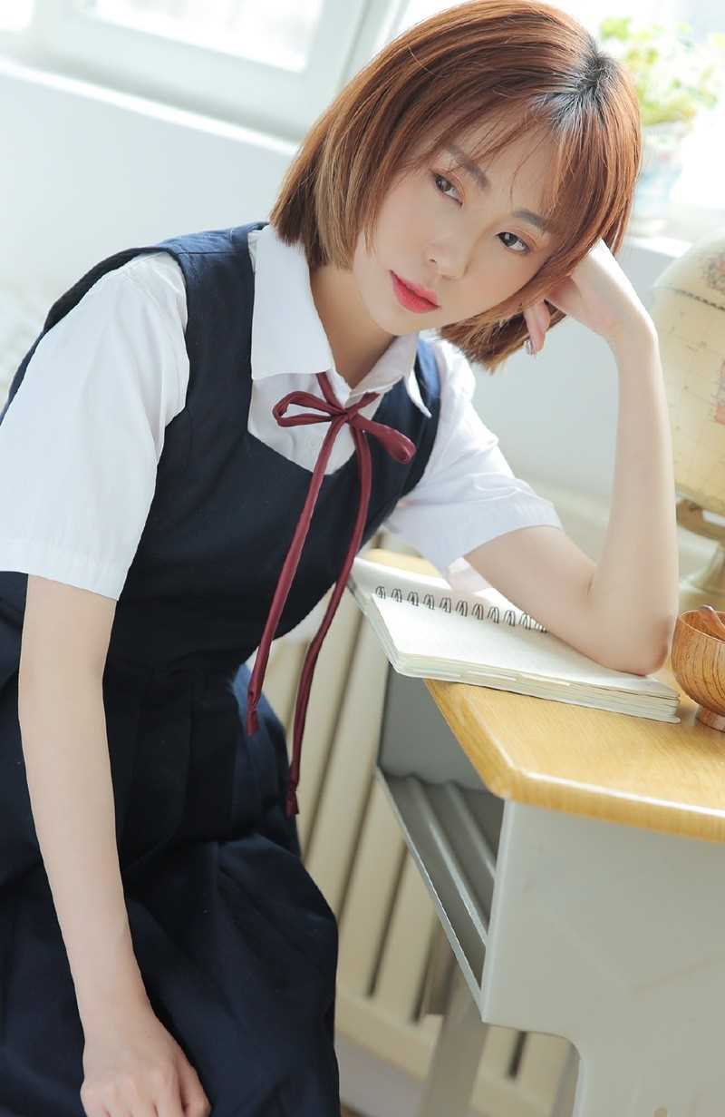 优质短发校园清纯美少女jk制服养眼吸晴图片图片