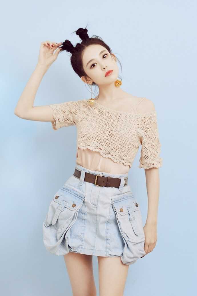 精选可爱美女古力娜扎个性发型活力俏皮清纯图片图册