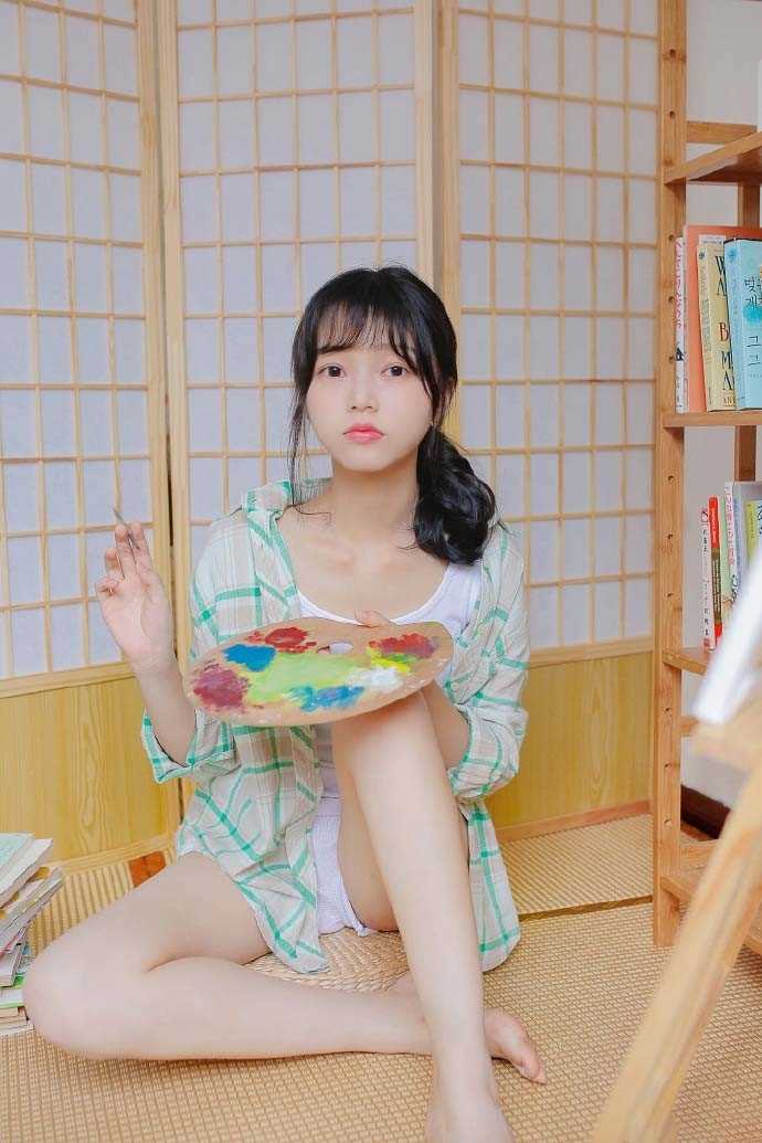 最全清纯甜美女孩文艺气质居家绘画唯美养眼秀气写真相册