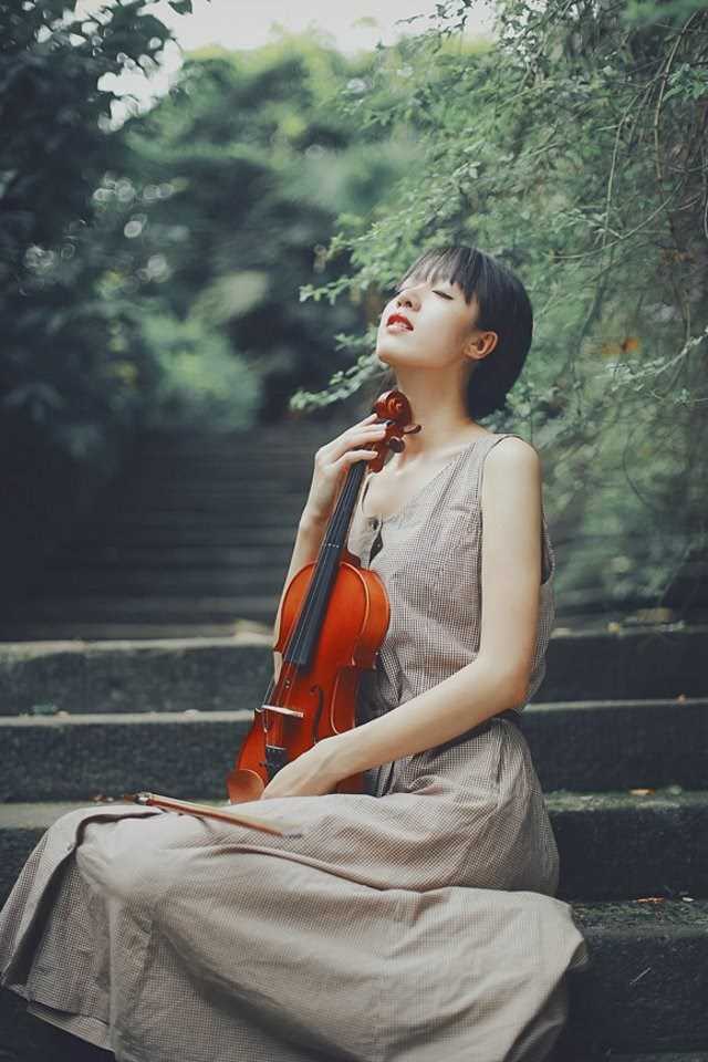最全文艺音乐少女户外清纯唯美写真壁纸