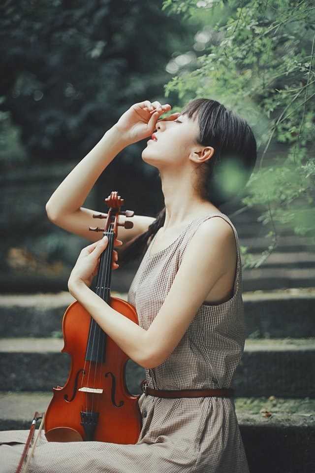 最全文艺音乐少女户外清纯唯美写真壁纸
