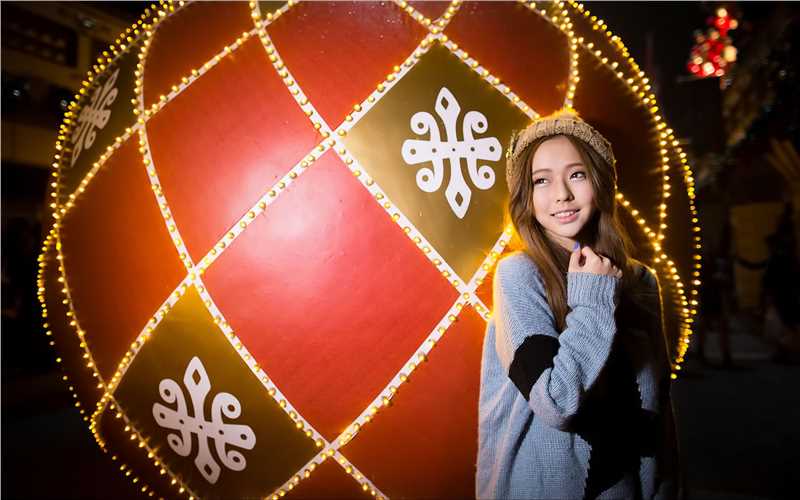 清纯长发女孩夜拍桌面壁纸大全