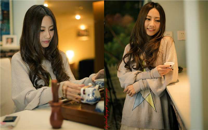 优质冬日清纯长发美女桌面壁纸相册