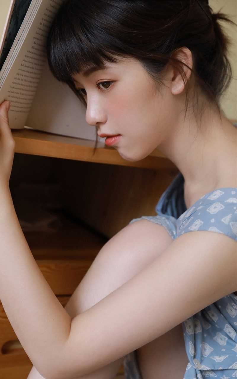 高清淡雅脱俗小清新美少女青涩稚嫩大长腿睡衣动人甜美女孩图集