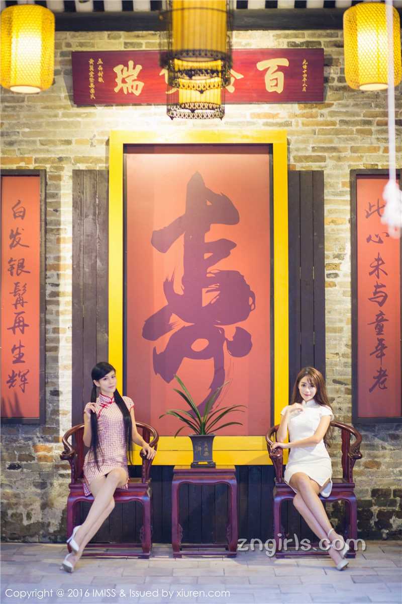 高清古典美女爱蜜社谭小雅携王曼妮甜美迷人图集