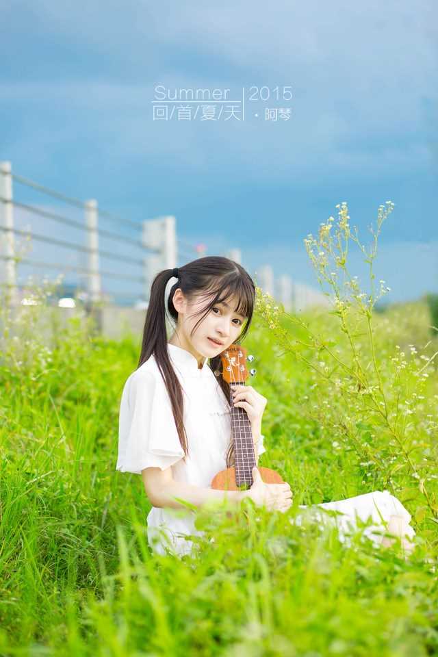 最全双马尾美少女迷人外景甜美壁纸