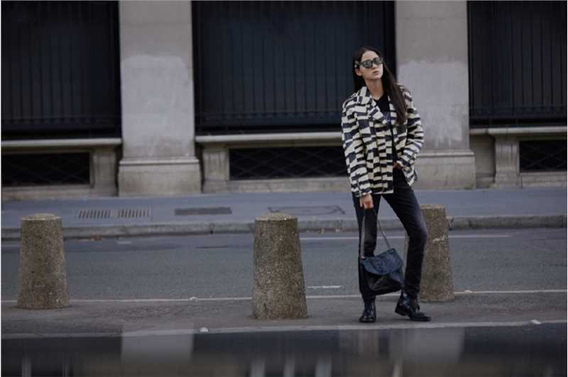 特别专辑忧郁气质少女欧阳娜娜巴黎街头时尚明星图片图片