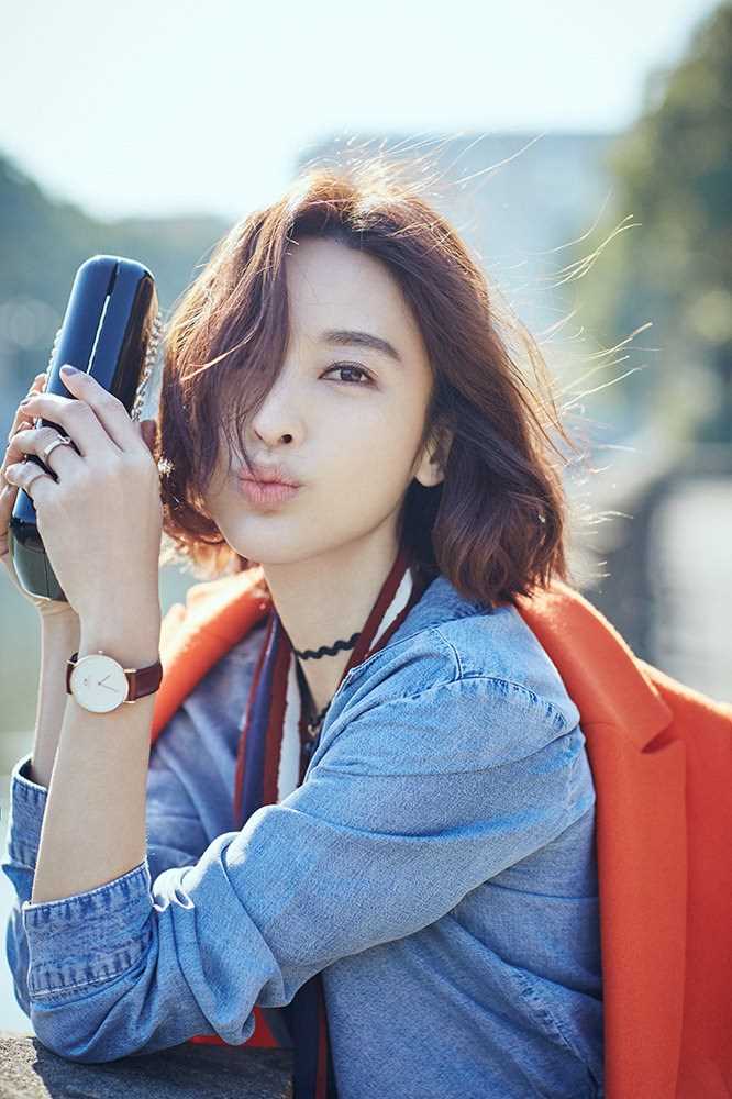 短发美女明星张俪冬日时尚大片集