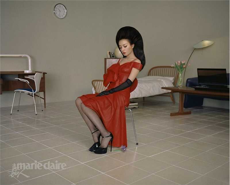 高清复古美女赵薇优雅高贵气质蜂窝头经典时尚图片图集