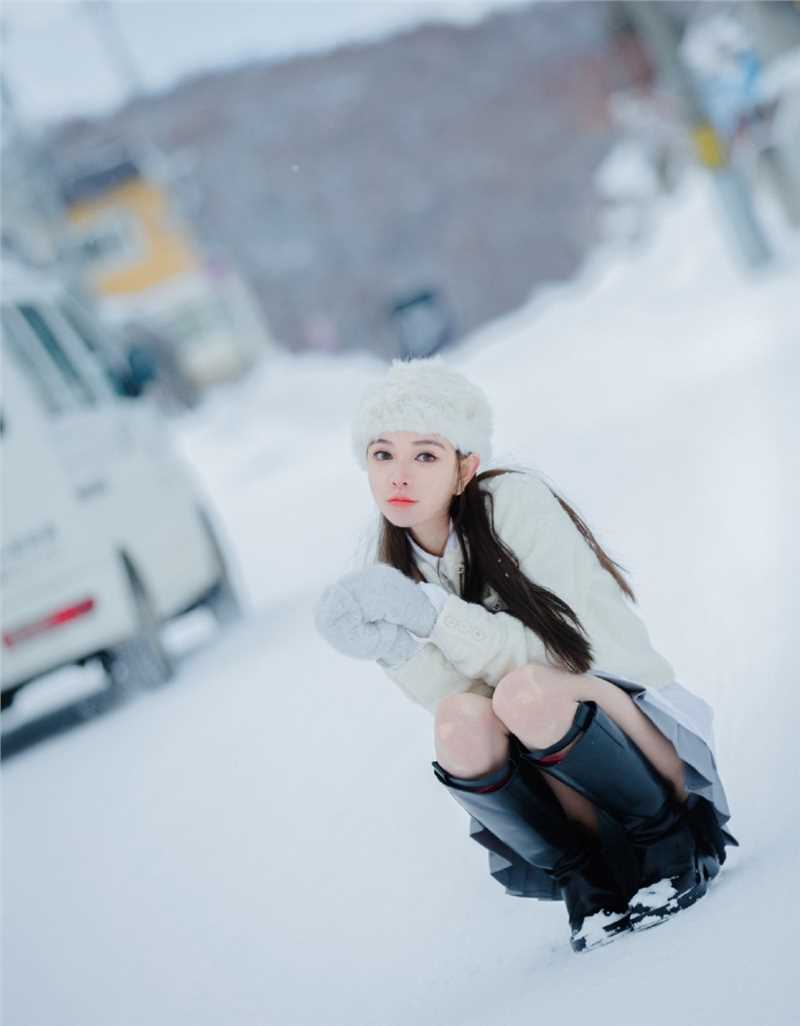 优质雪中宅男女神唯美空灵养眼清纯雪景图片相册