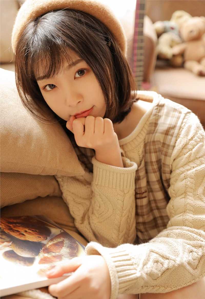 短发美女萝莉文艺美少女居家优雅乖巧清纯