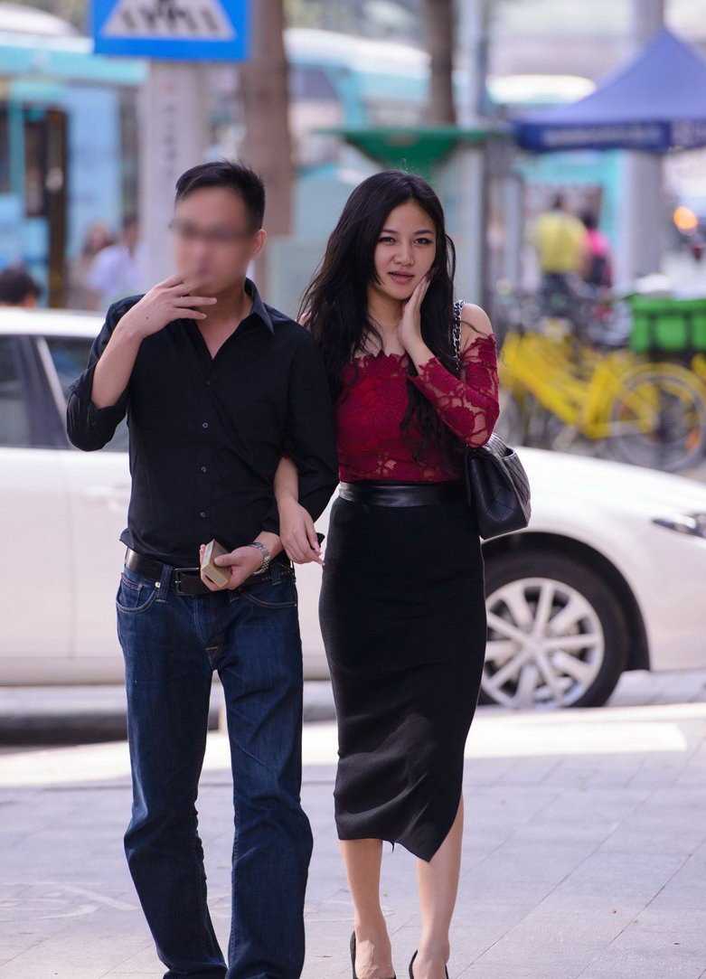 高清丰满性感街拍美女紧身包臀裙错落有致好身材图片图册