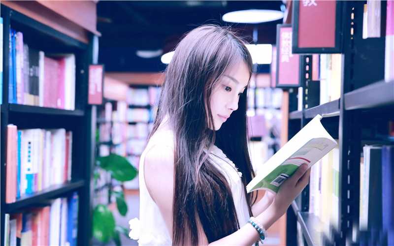 精选校园女神图书馆集电脑桌面美女壁纸图册