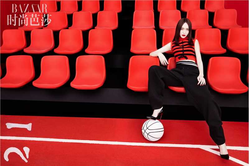 优质唐嫣齐肩发型搭配红唇妆容时尚满分相册