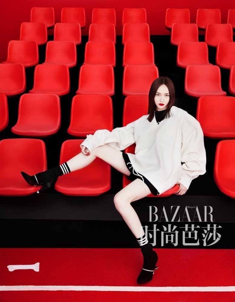 优质唐嫣齐肩发型搭配红唇妆容时尚满分相册