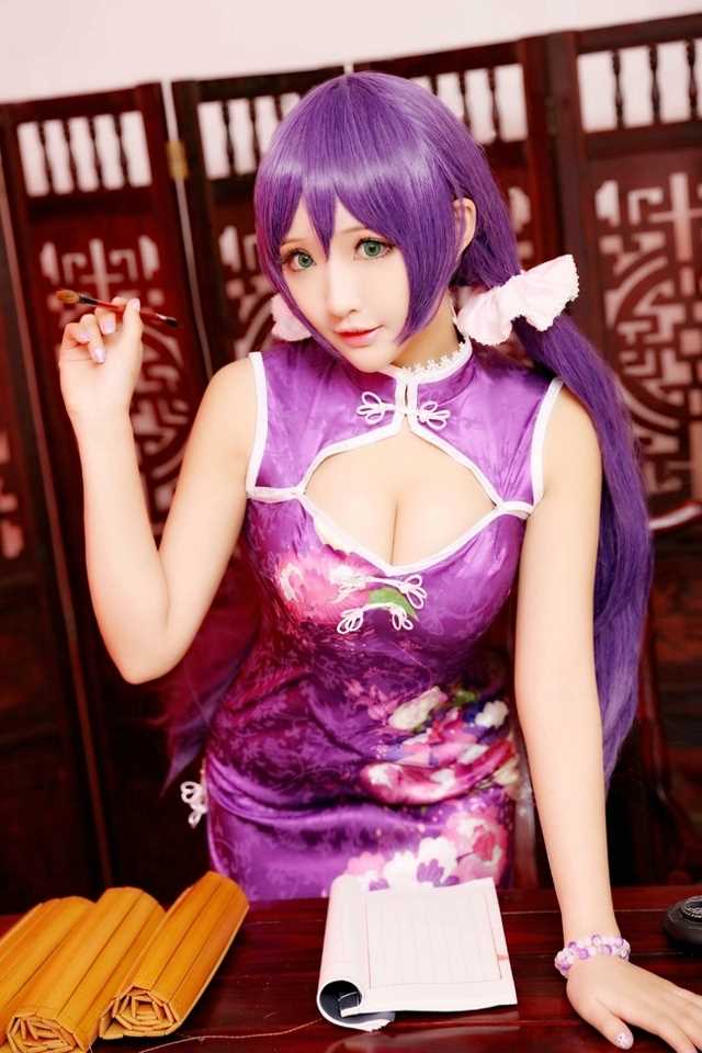 高清旗袍少女东条希cosplay性感撩人图集