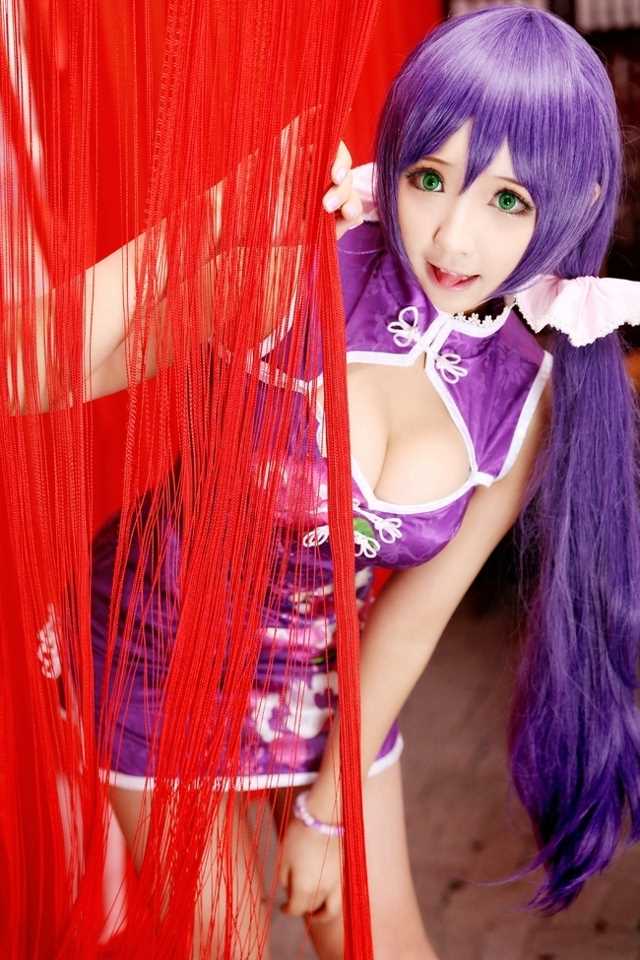 高清旗袍少女东条希cosplay性感撩人图集