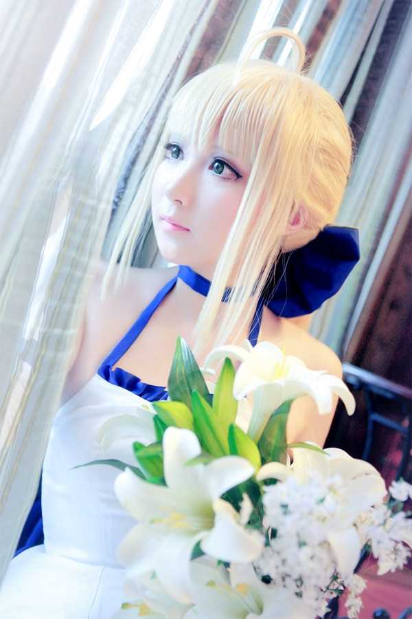 最全Fate/stay,night,Saber,Lily,白礼服cosplay壁纸