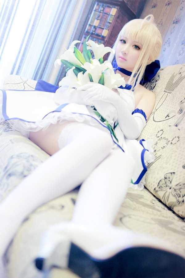 最全Fate/stay,night,Saber,Lily,白礼服cosplay壁纸