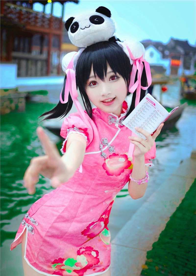 矢泽妮可可爱旗袍熊猫cosplay