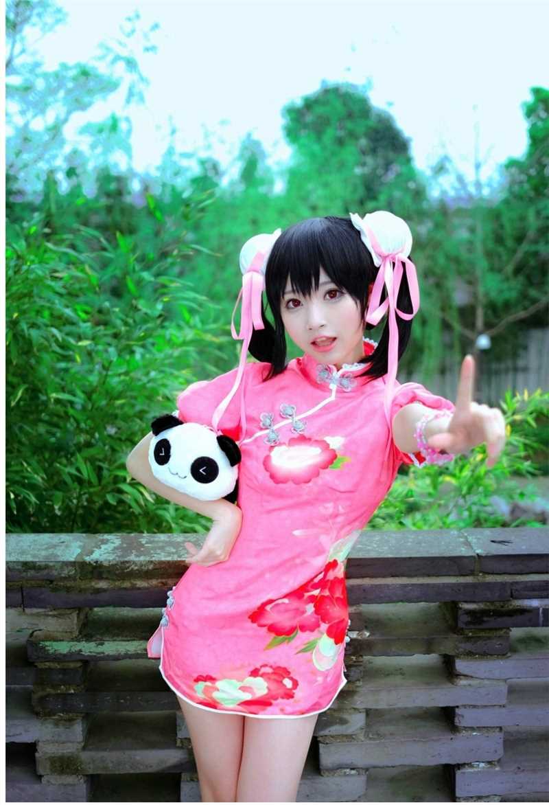 矢泽妮可可爱旗袍熊猫cosplay