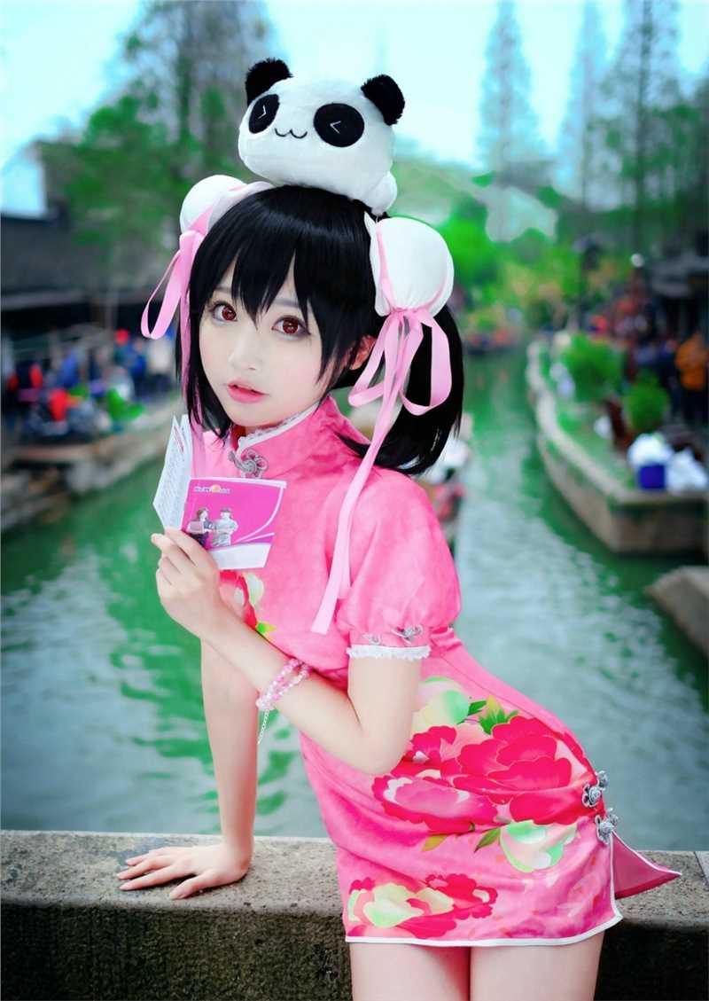 矢泽妮可可爱旗袍熊猫cosplay
