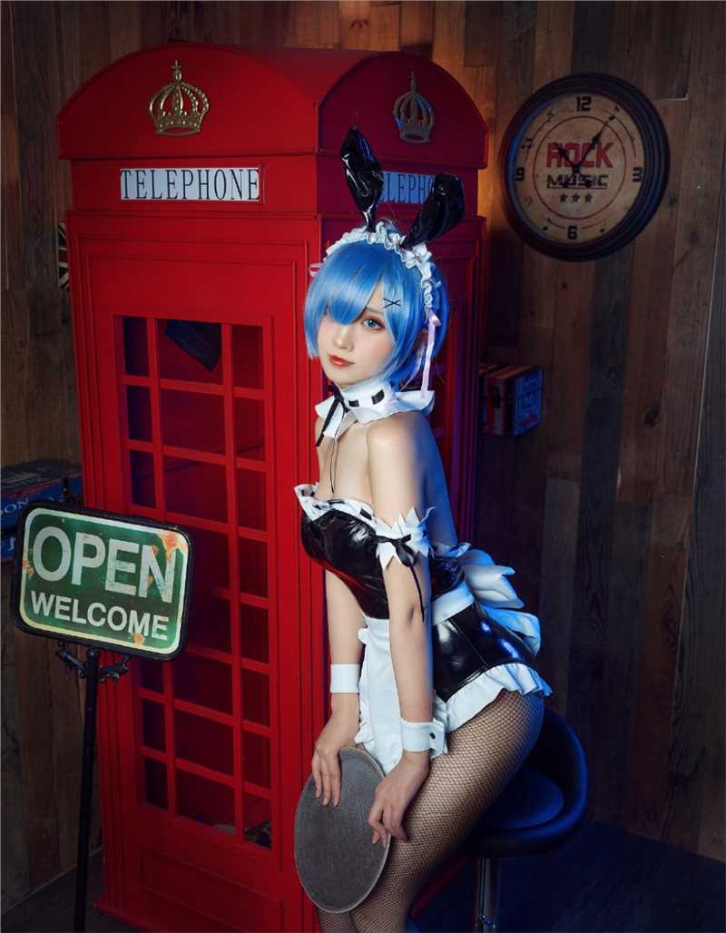 优质兔女郎女仆蕾姆cosplay性感图片