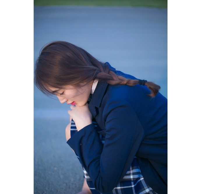 高清王紫璇麻花辫清纯jk制服大长腿户外集图集