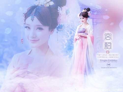 最全繁花似锦的古装美女淡紫色梦幻艺术相册