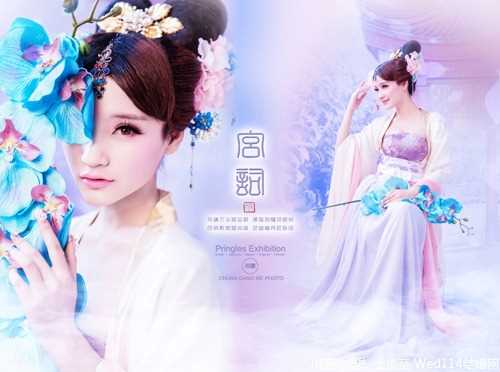 最全繁花似锦的古装美女淡紫色梦幻艺术相册